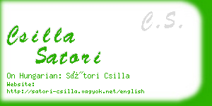 csilla satori business card